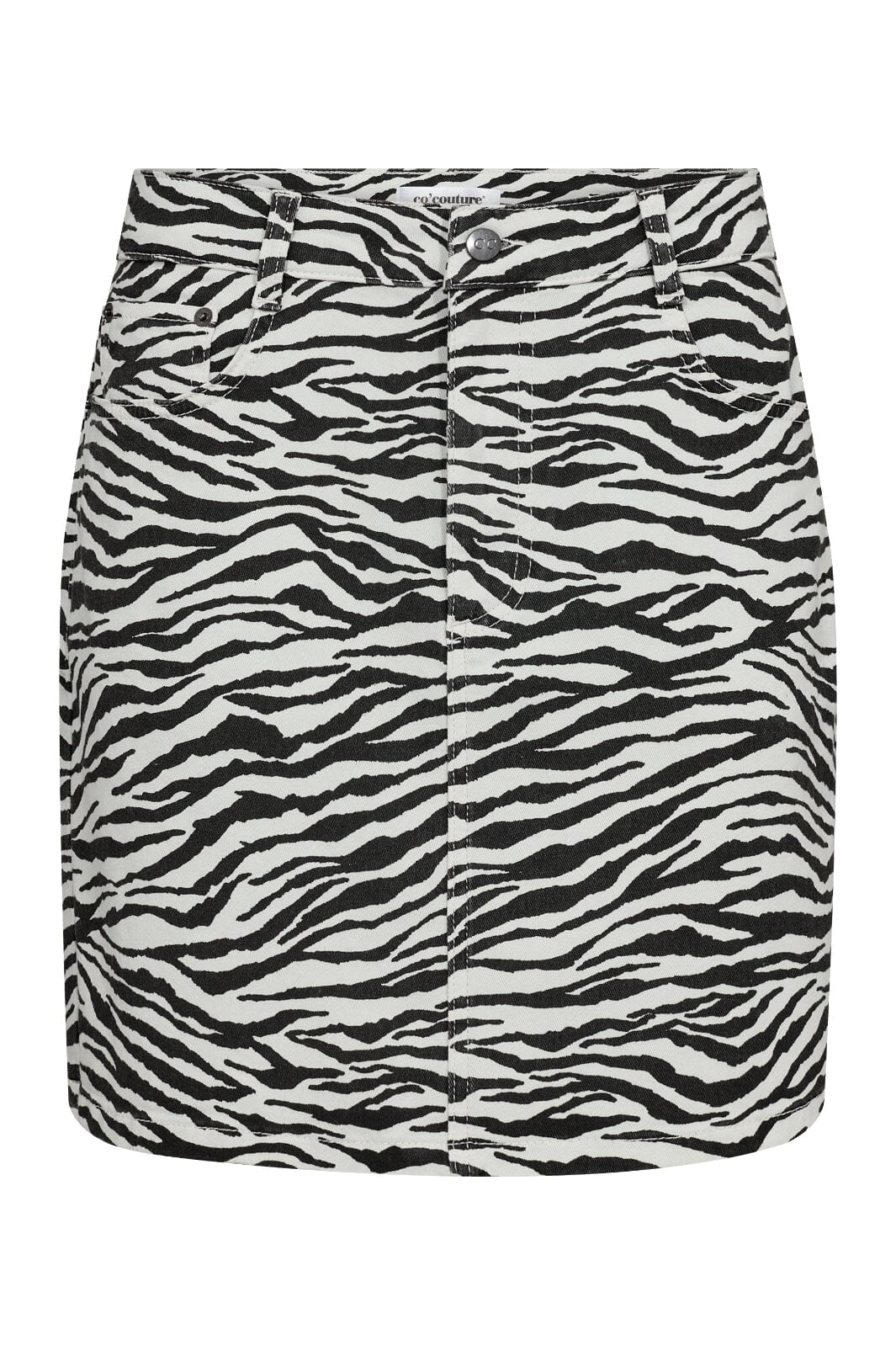 Forudbestilling - Co´couture - Zioncc Zebra Skirt 34169 - 1196 Offwhite-Black Nederdele 
