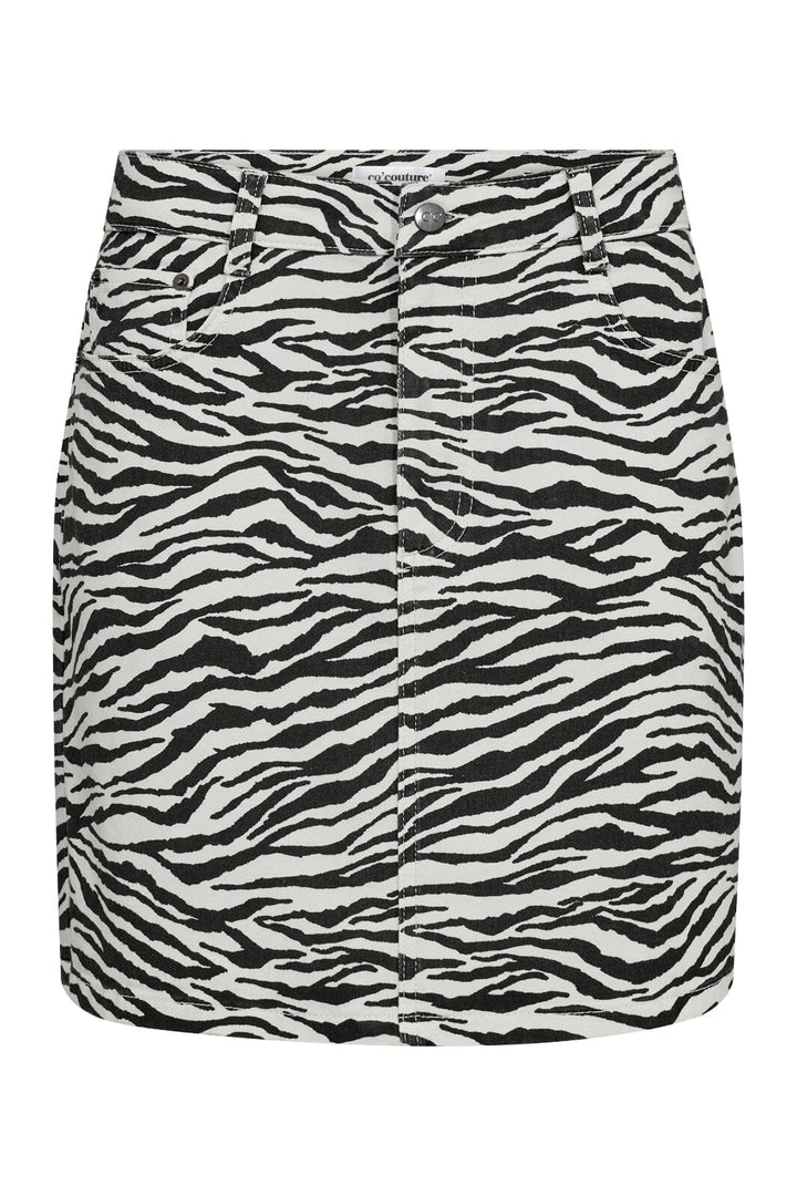 Forudbestilling - Co´couture - Zioncc Zebra Skirt 34169 - 1196 Offwhite-Black Nederdele 