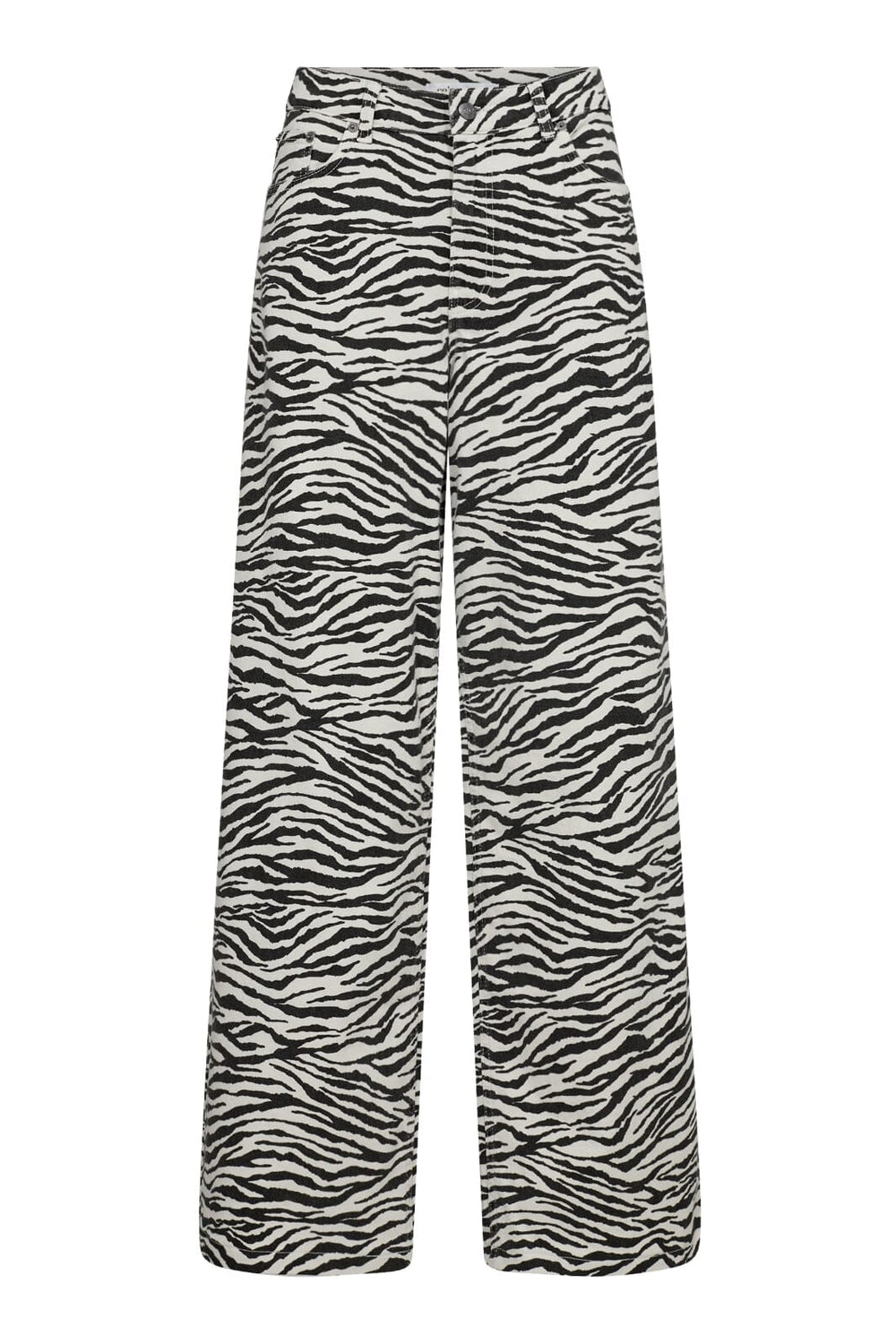 Forudbestilling - Co´couture - Zioncc Zebra Wide Pant 31355 - 1196 Offwhite-Black Bukser 