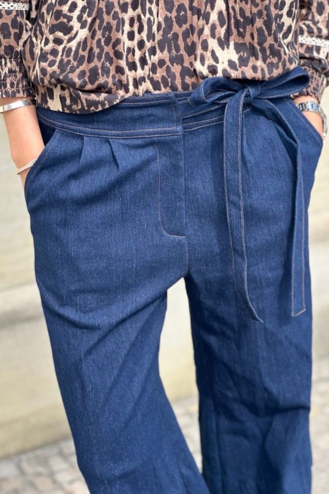 Forudbestilling - Continue - Randi Pants - Solid Blue Bukser 