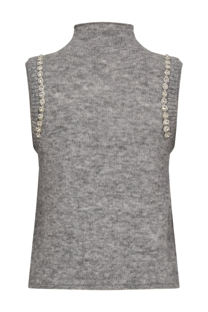 Forudbestilling - Copenhagen Muse - Cmibra-Waistcoat 205002 - Light Grey Melange Strikbluser 