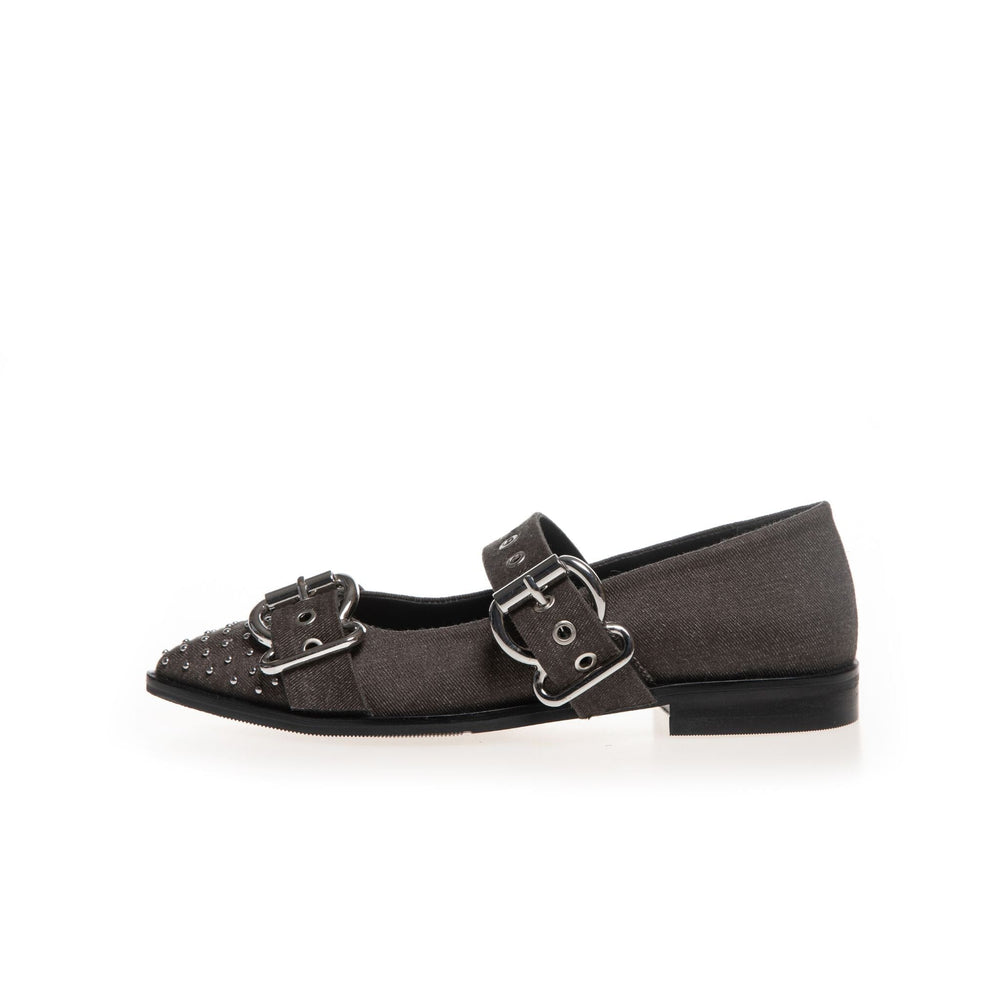 Forudbestilling - Copenhagen Shoes - Future Vibes Denim - 0262 Black Denim Ballerinaer 