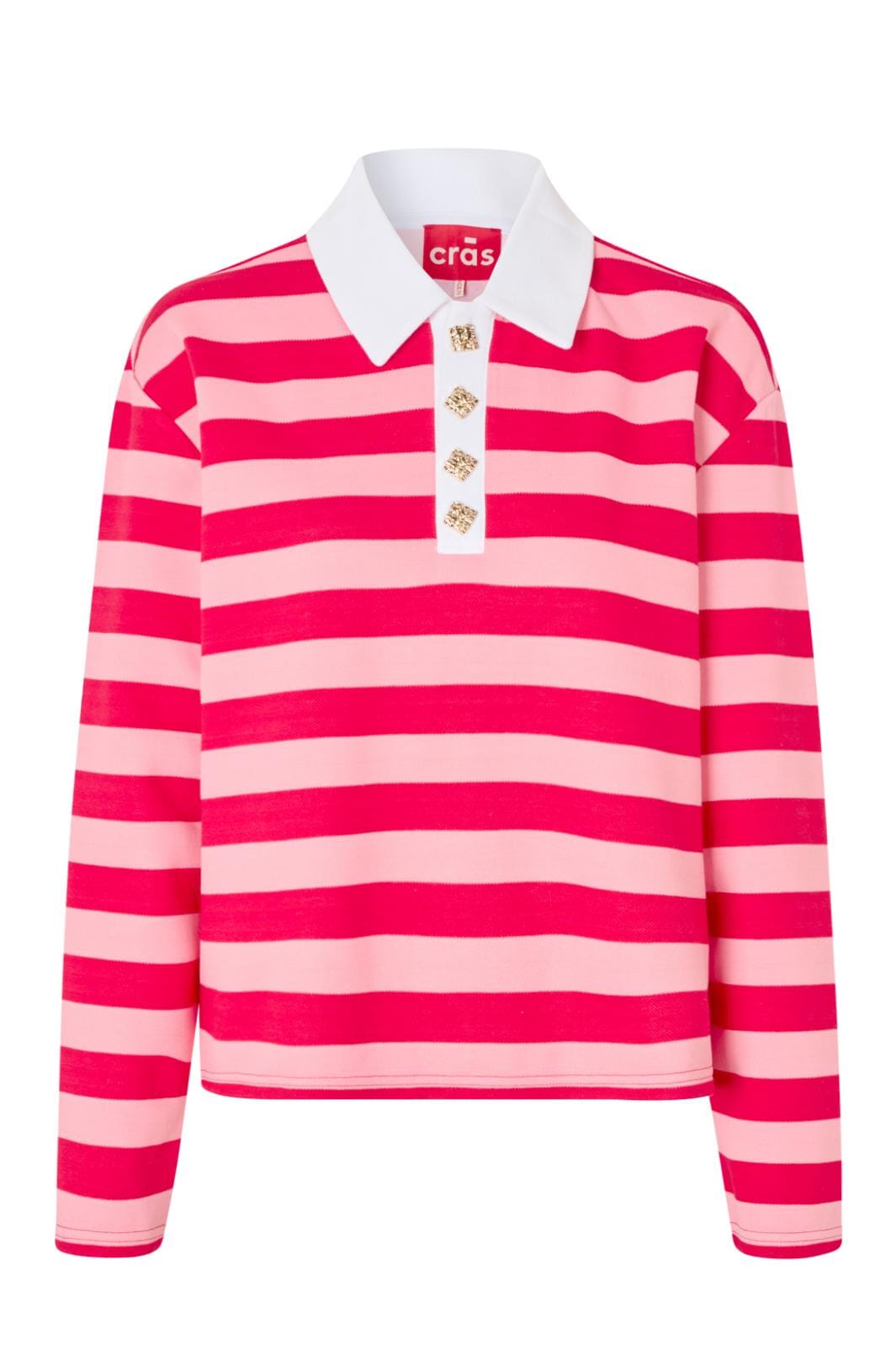 Forudbestilling - Cras - Bea Blouse - 4018 4018 Pink Red Stripe Bluser 