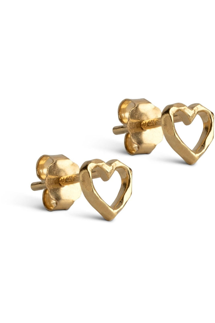 Enamel Copenhagen - Studs, Organic Heart E301GM - 925S/Gp/M