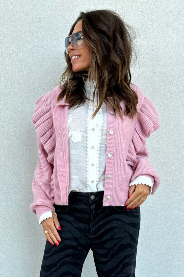 Forudbestilling - Gossia - Annsofigo Cardigan - Soft Rose Cardigans 