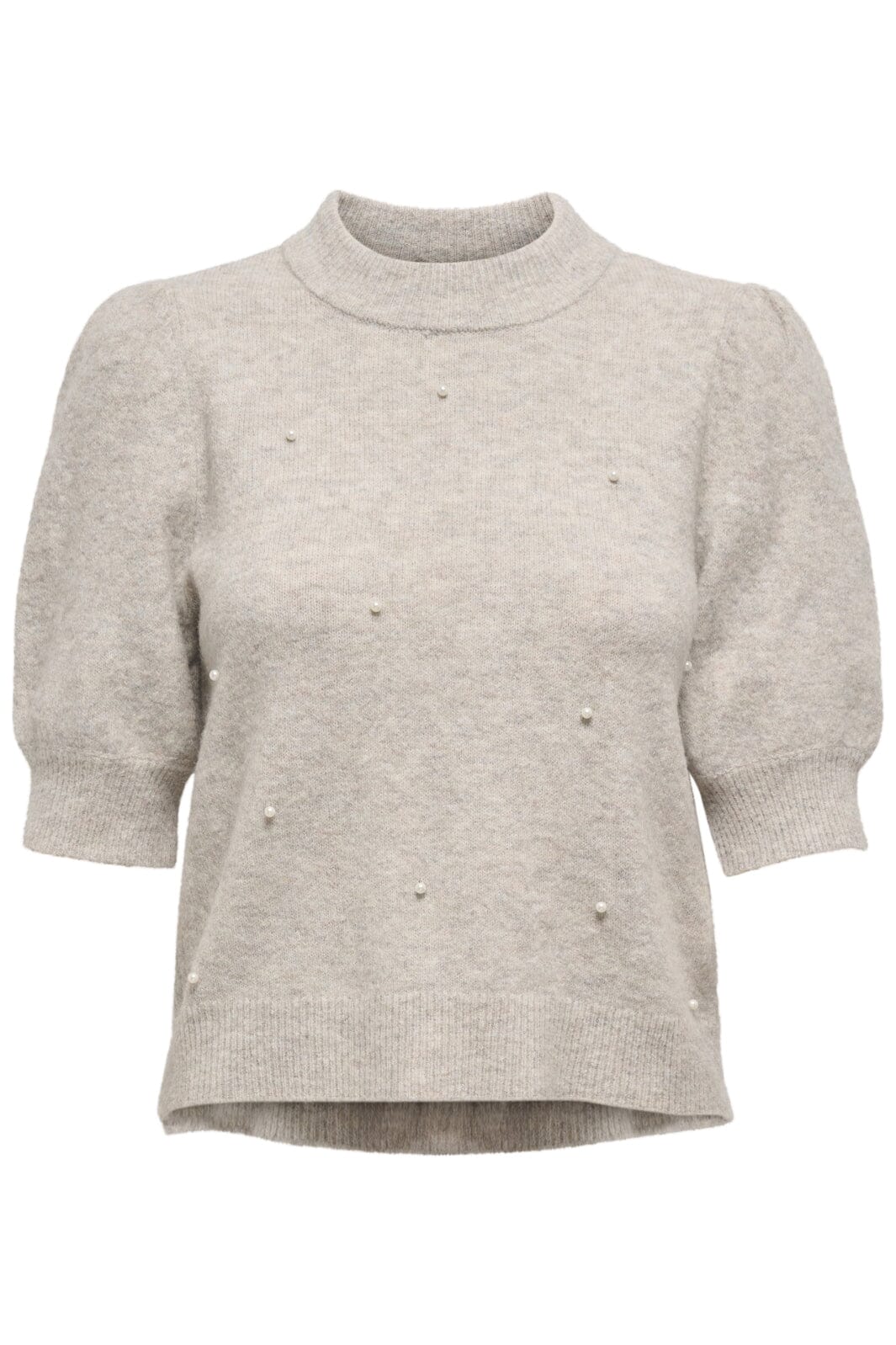 JDY - Jdyrue Life 2/4 Pearl Pullover Knt 15342271 - 4685289 - Chateau Gray Melange W. White Pearls