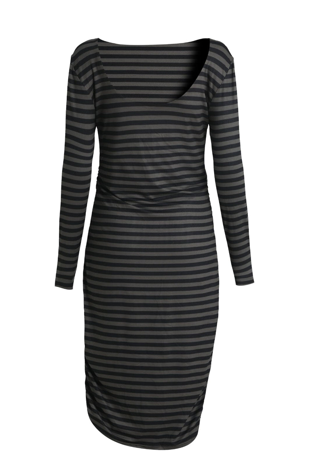 Forudbestilling - Liberte - Alma-Ls Turn-Dress - Dark Grey Black Stripe Kjoler 