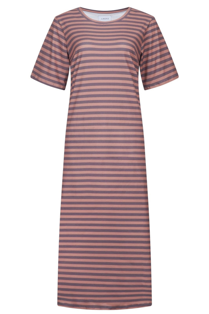 Liberte - Alma-Tshirt-Dress - Brown Stripe