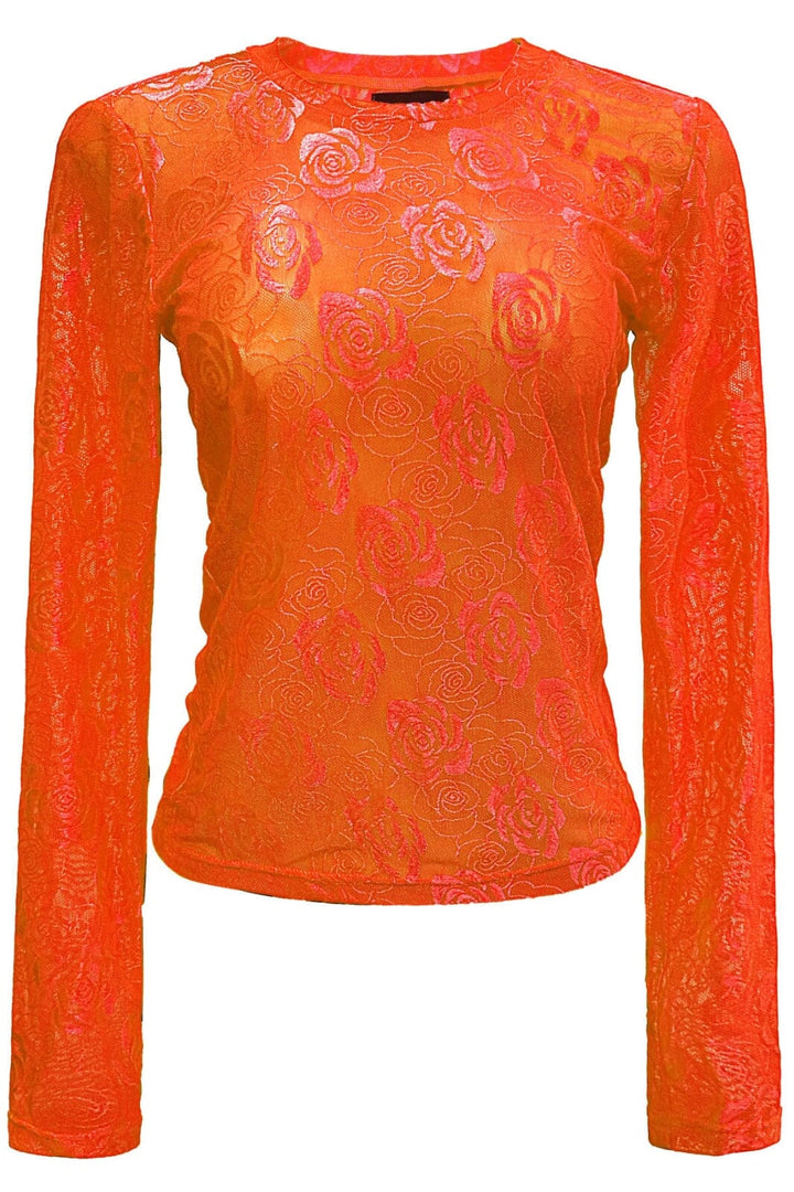 Liberte - Rose-Ls-Lace-Blouse - Mandarin