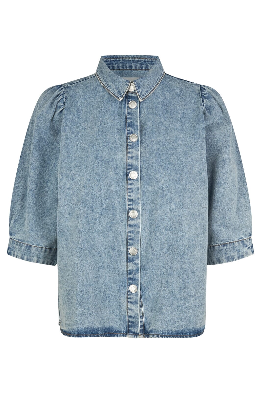 Lollys Laundry - Bonoll Shirt Ss25157-1041 - 100 Washed Denim