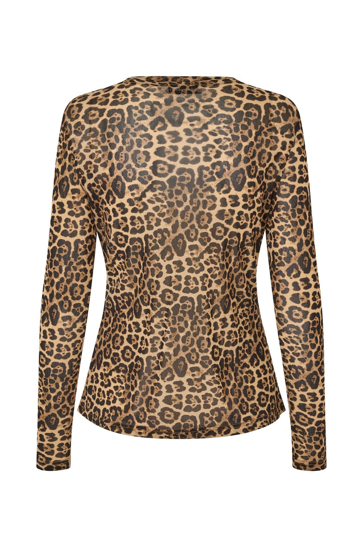 Forudbestilling - Lollys Laundry - Iriell Blouse Ls - 72 Leopard Print Bluser 