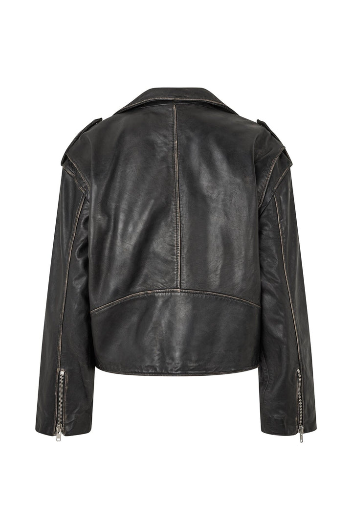 Forudbestilling - Lollys Laundry - Lilll Leather Jacket - 99 Black Jakker 