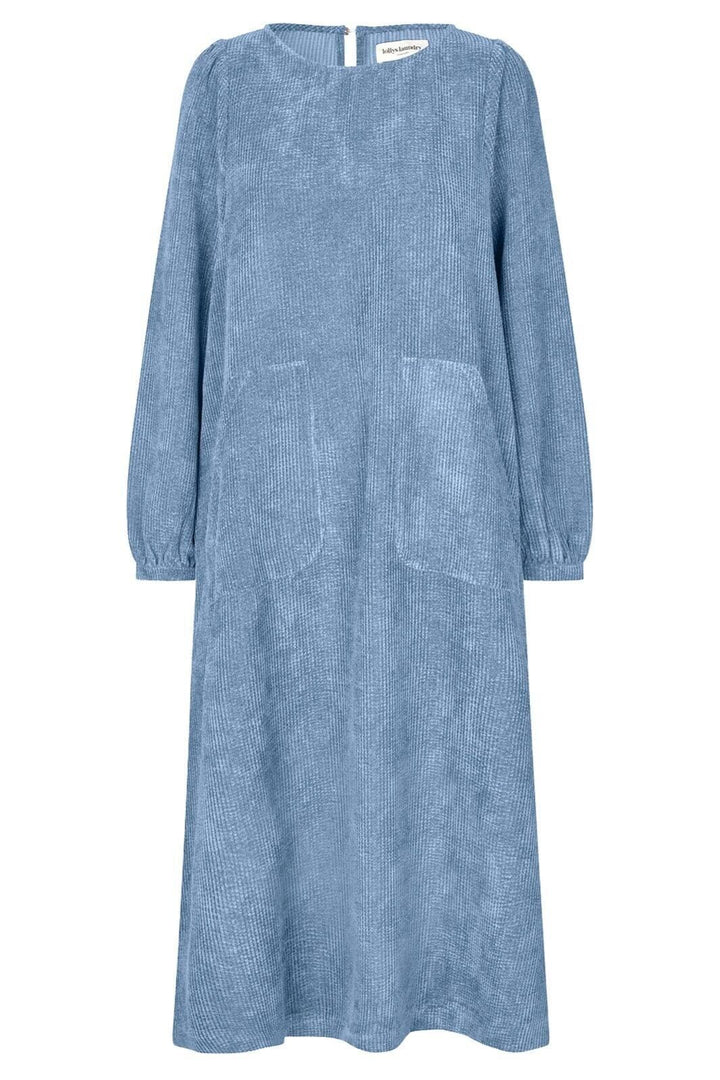 Forudbestilling - Lollys Laundry - Lucasll Midi Dress Ls - 29 Dusty Blue Kjoler 