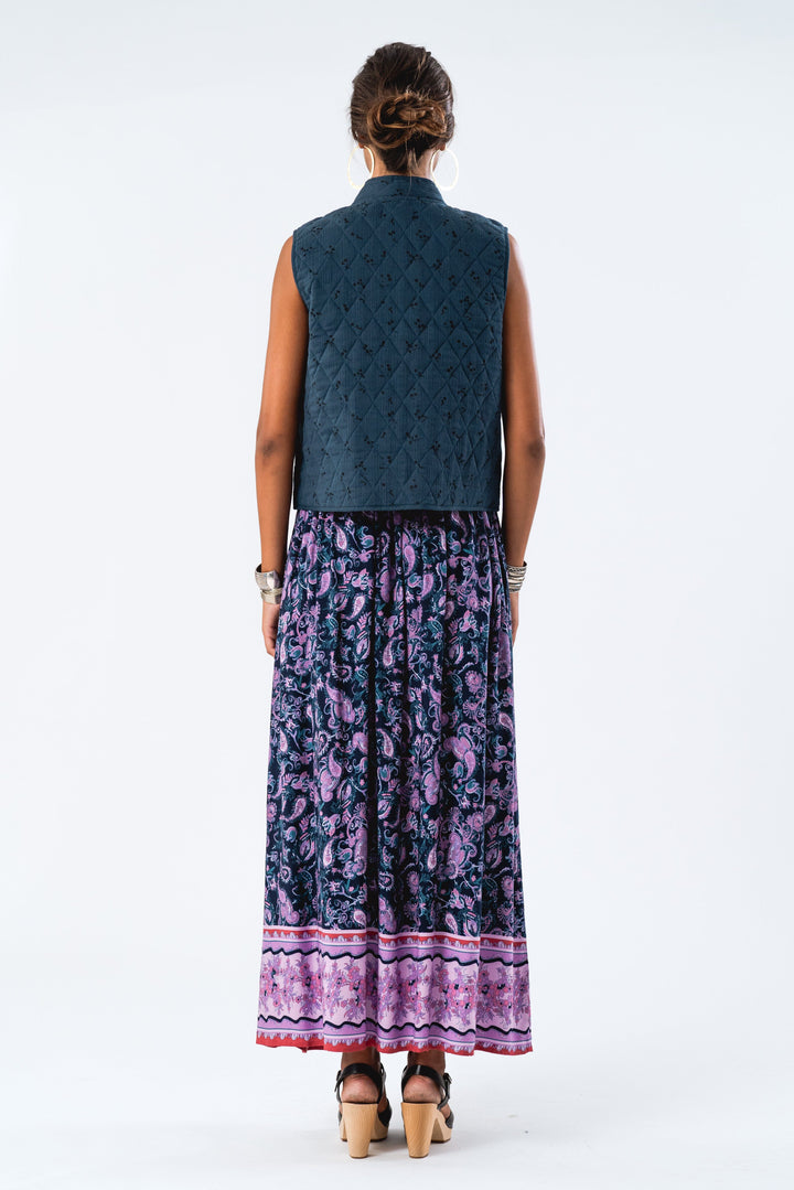 Forudbestilling - Lollys Laundry - Sunsetll Maxi Skirt - 74 Flower Print Nederdele 