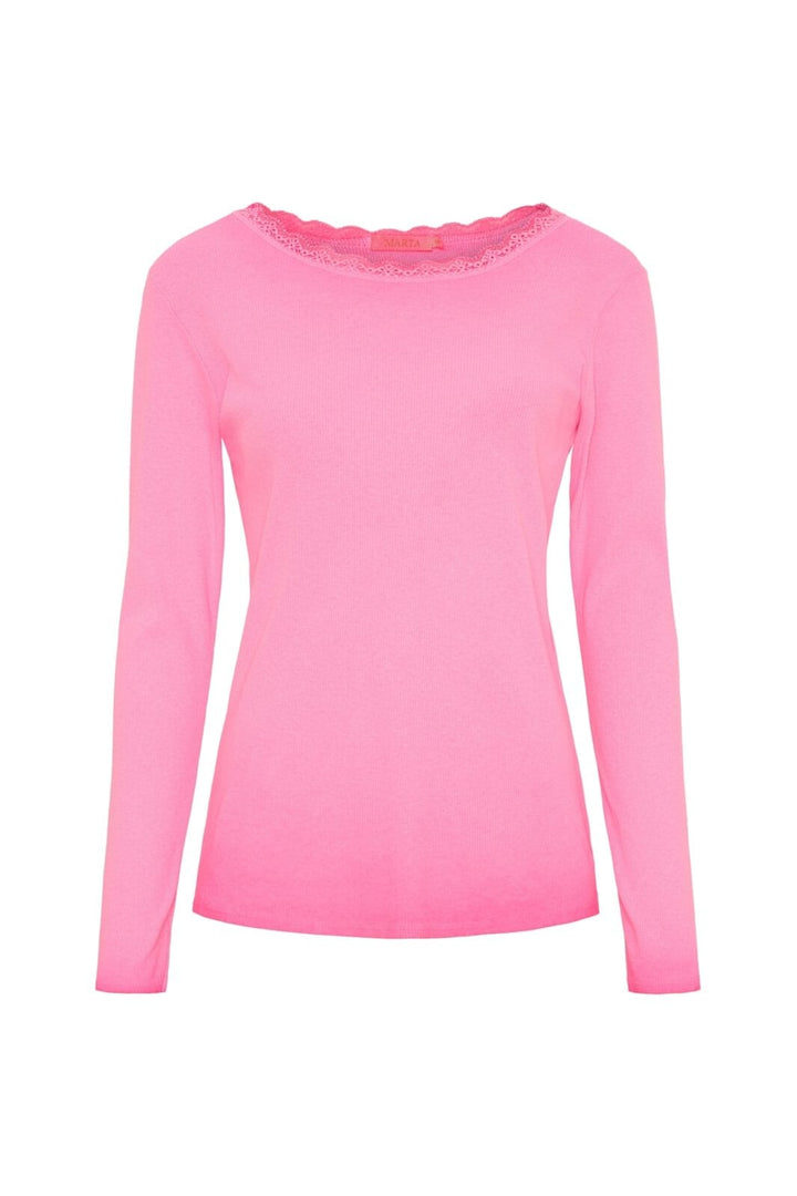 Marta Du Chateau - Mdcbelinda Ls Tee 24160 - Fuxia Neo