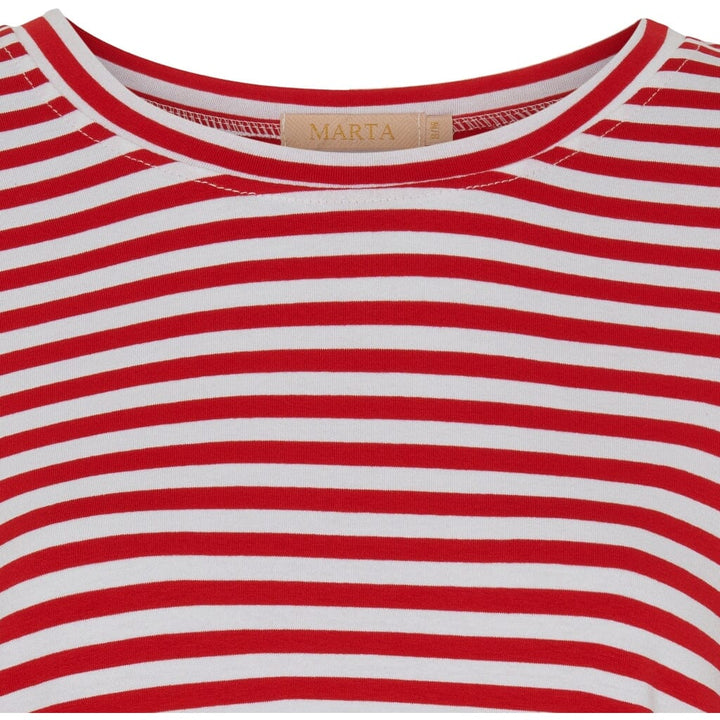 Forudbestilling - Marta Du Chateau - Mdclotte T-Shirt - White/Rosso Stripe T-shirts 