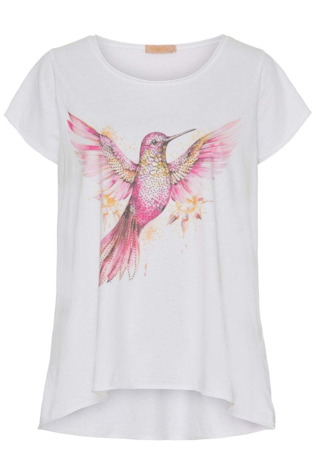 Forudbestilling - Marta Du Chateau - Mdcmarie T-Shirt - Pink Bird T-shirts 