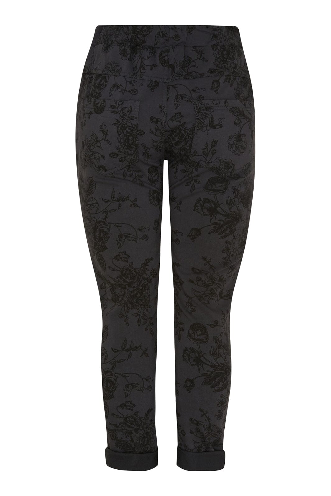 Forudbestilling - Marta Du Chateau - Mdcruberta Pant - Dark Grey Blk Flower Bukser 