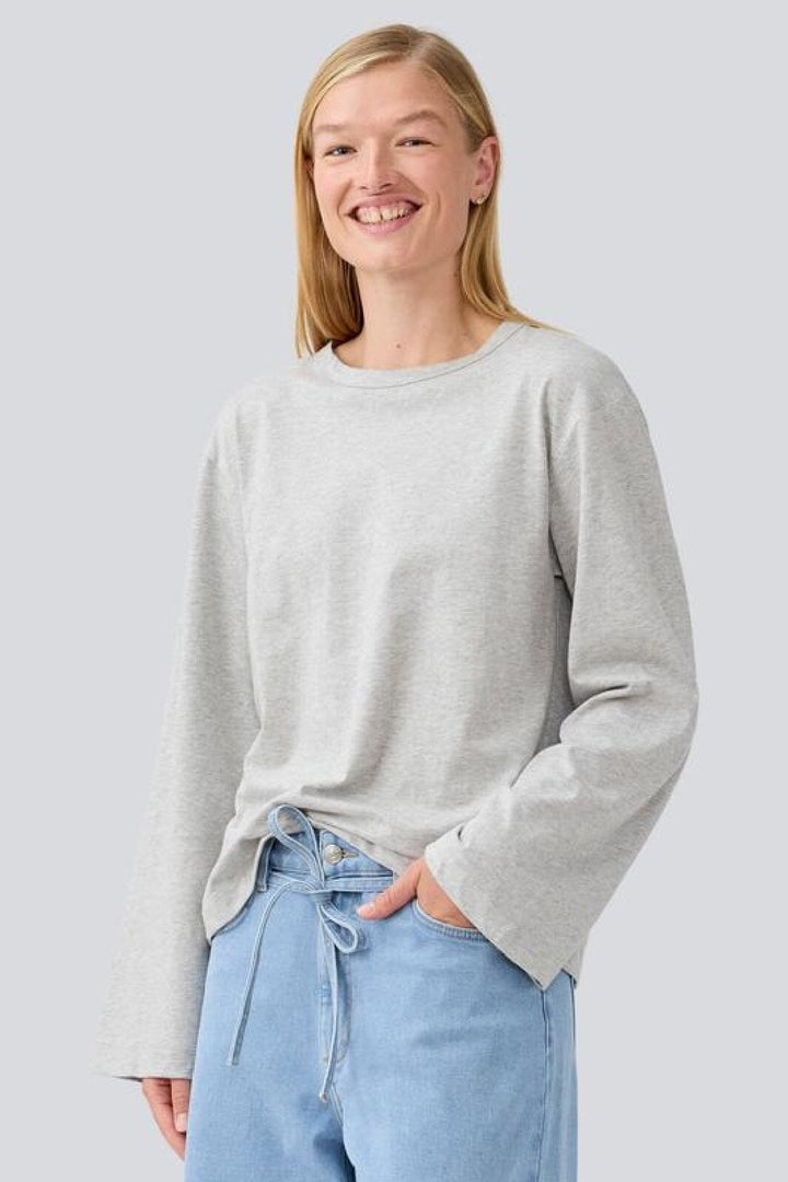 Modström - Hellenmd Ls T-Shirt 57523 - 7087 - Grey Melange