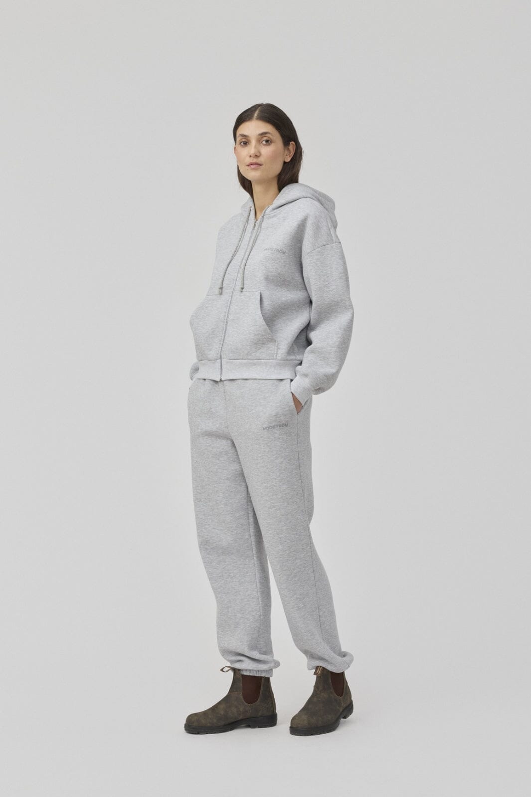 Forudbestilling - Modström - Tiamd Pants - 7087 Grey Melange Sweatshirts 