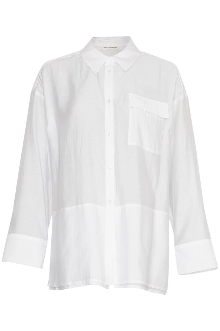 Forudbestilling - Moss Copenhagen - Mschbarrington Shirt - Bright White Skjorter 