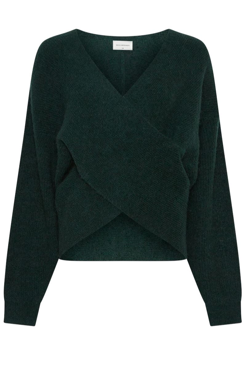 Moss Copenhagen - Mschzinelle Hope Wrap Pullover 18469 - Pine Grove