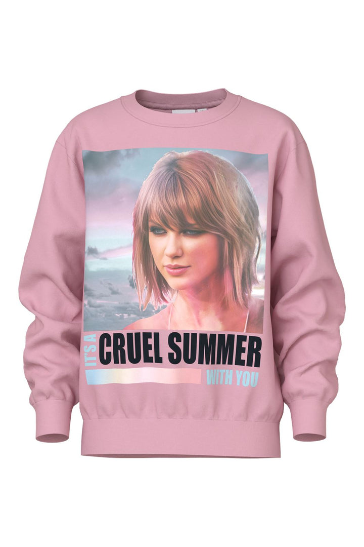 Forudbestilling - Name It - Nkffemma Tswift Nreg Sweat Sky - 4846224 Cameo Pink