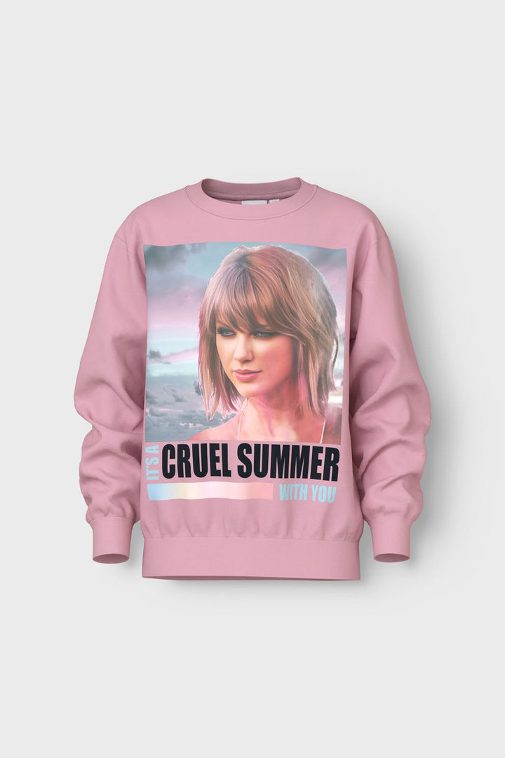 Forudbestilling - Name It - Nkffemma Tswift Nreg Sweat Sky - 4846224 Cameo Pink