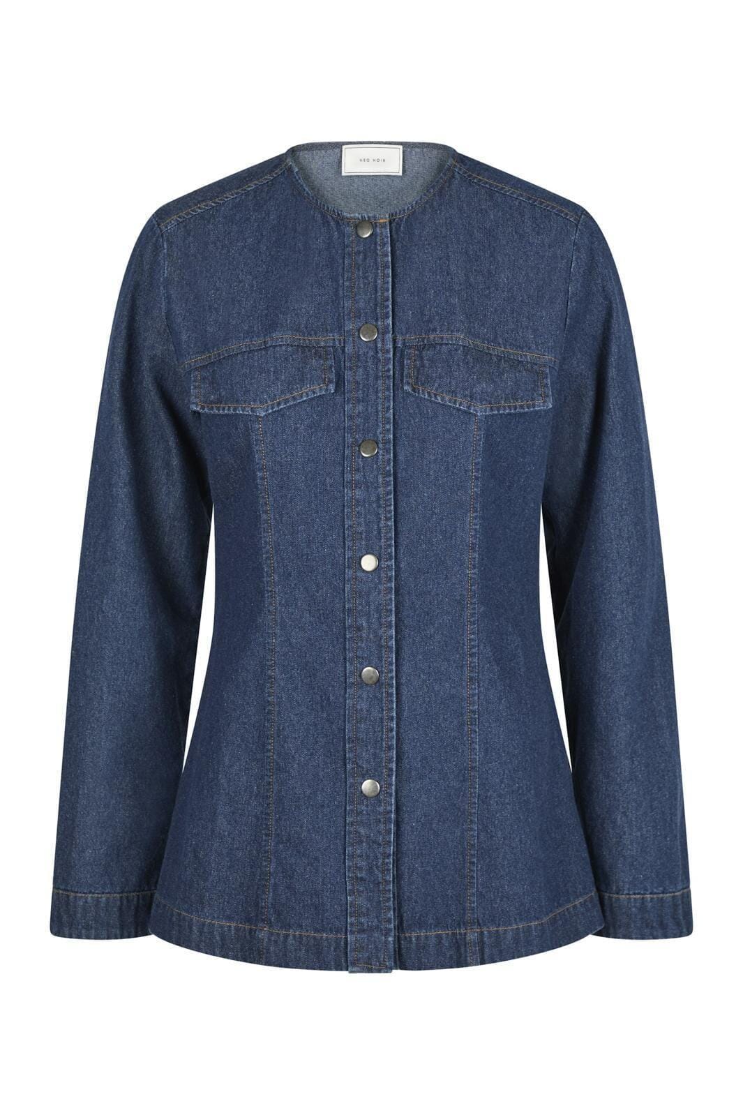 Neo Noir - Annie Denim Blouse - Dark Blue