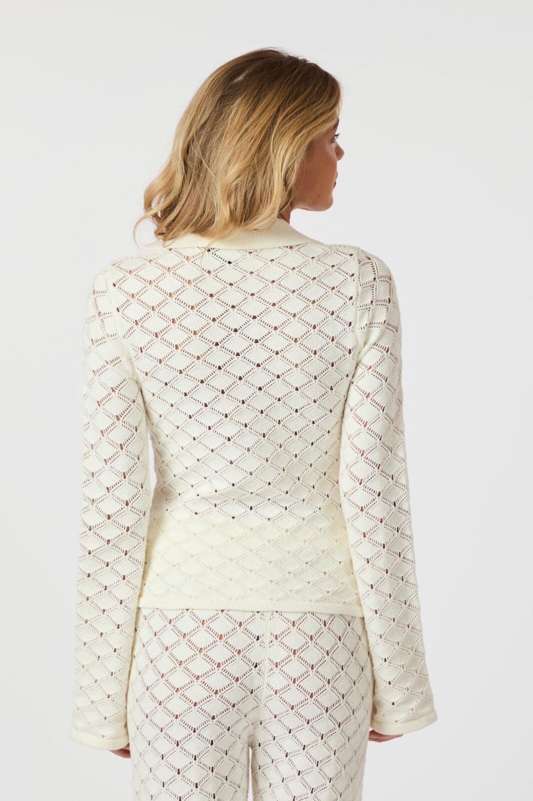 Neo Noir - Aston Stitch Knit Blouse 164486 - 121 - Off White