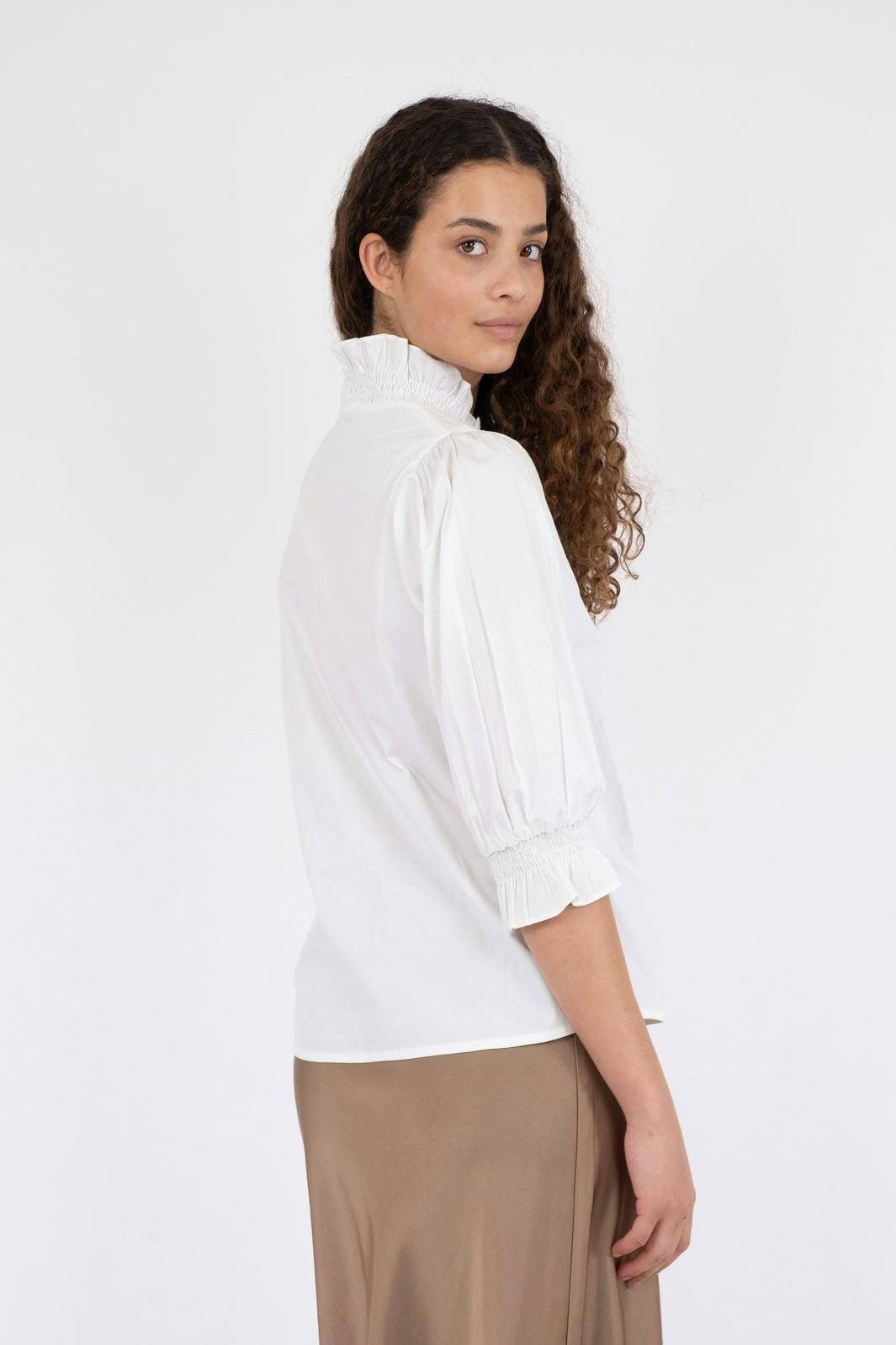 Neo Noir - Briony C Poplin Blouse - White