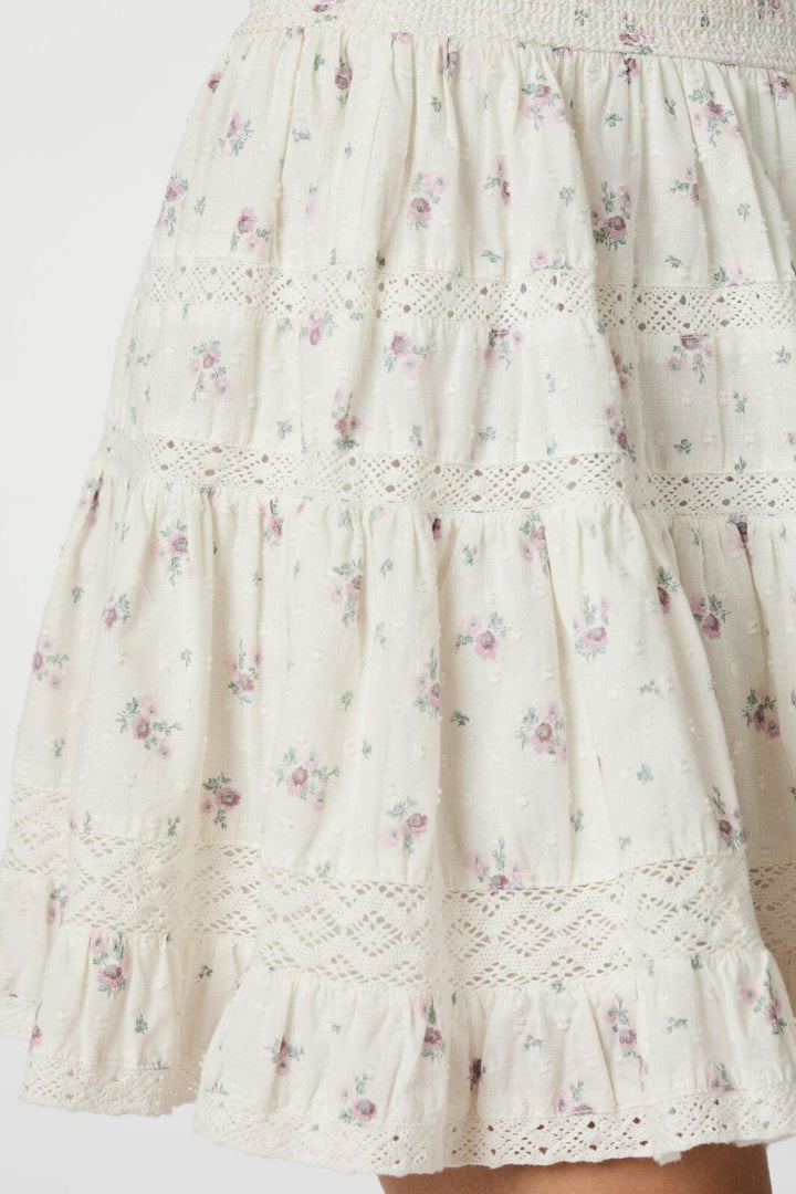 Neo Noir - Callia Dobby Flower Skirt 165280 - 121 - Off White