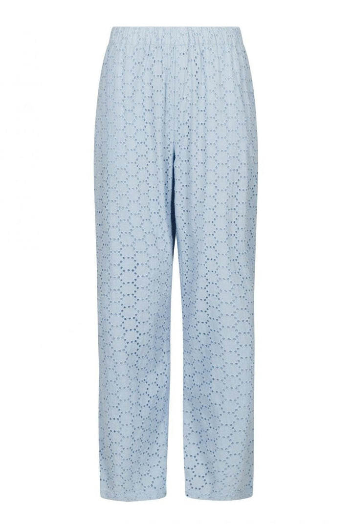 Forudbestilling - Neo Noir - Claira Broiderie Pants - Light Blue Bukser 