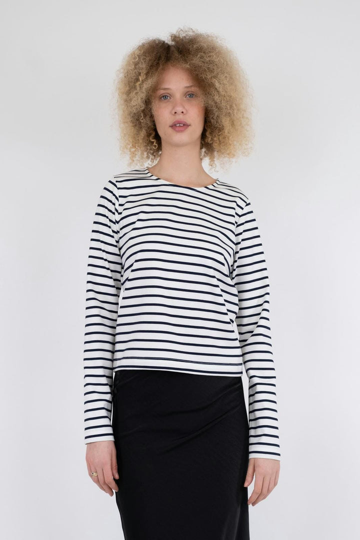 Neo Noir - Claudio Stripe Blouse - Navy