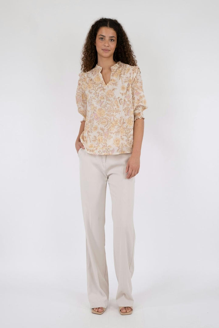 Neo Noir - Davina Rose Field Blouse - Dusty Yellow