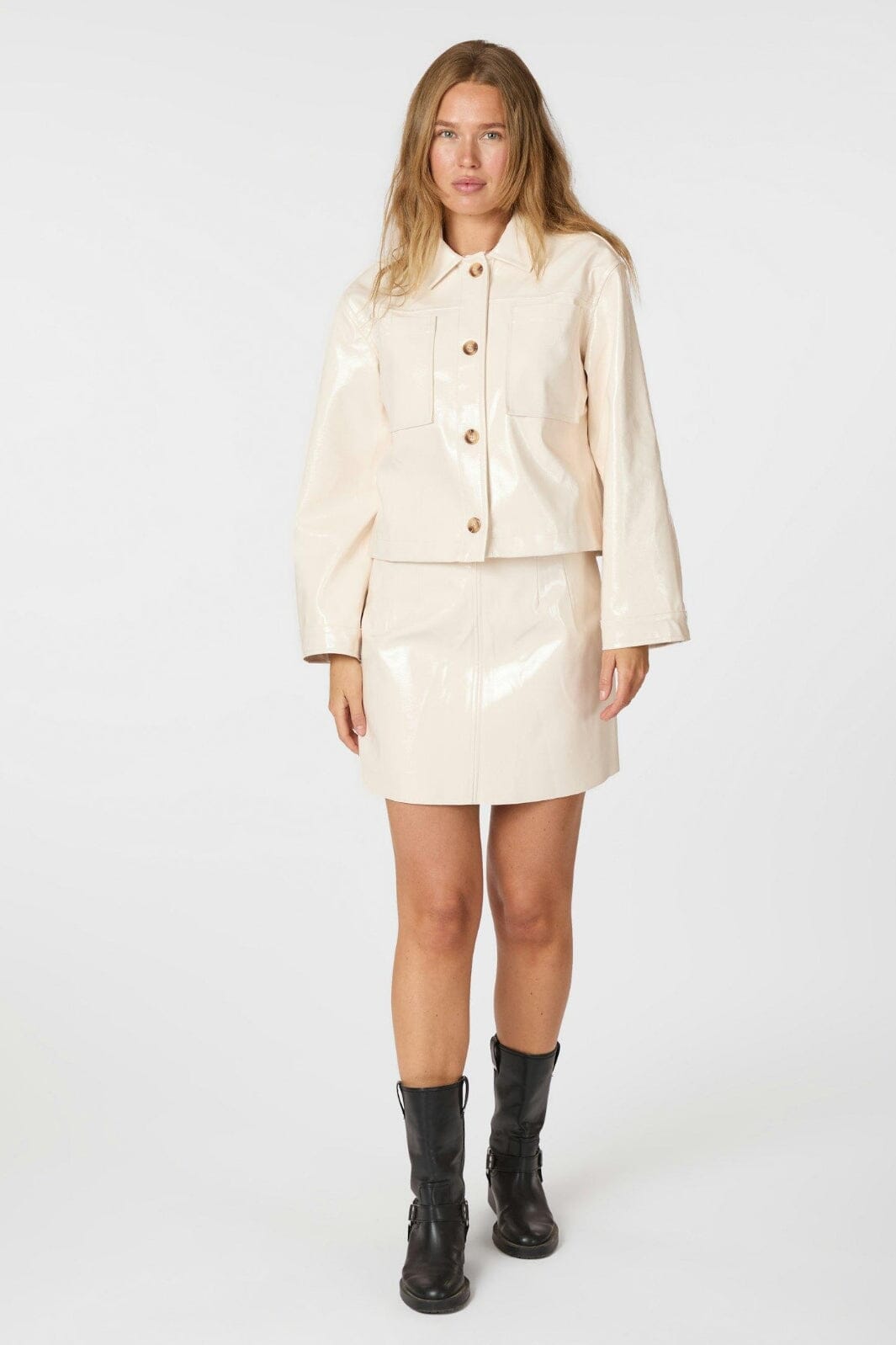 Neo Noir - Emilia Patent Jacket 164794 - 122 - Creme