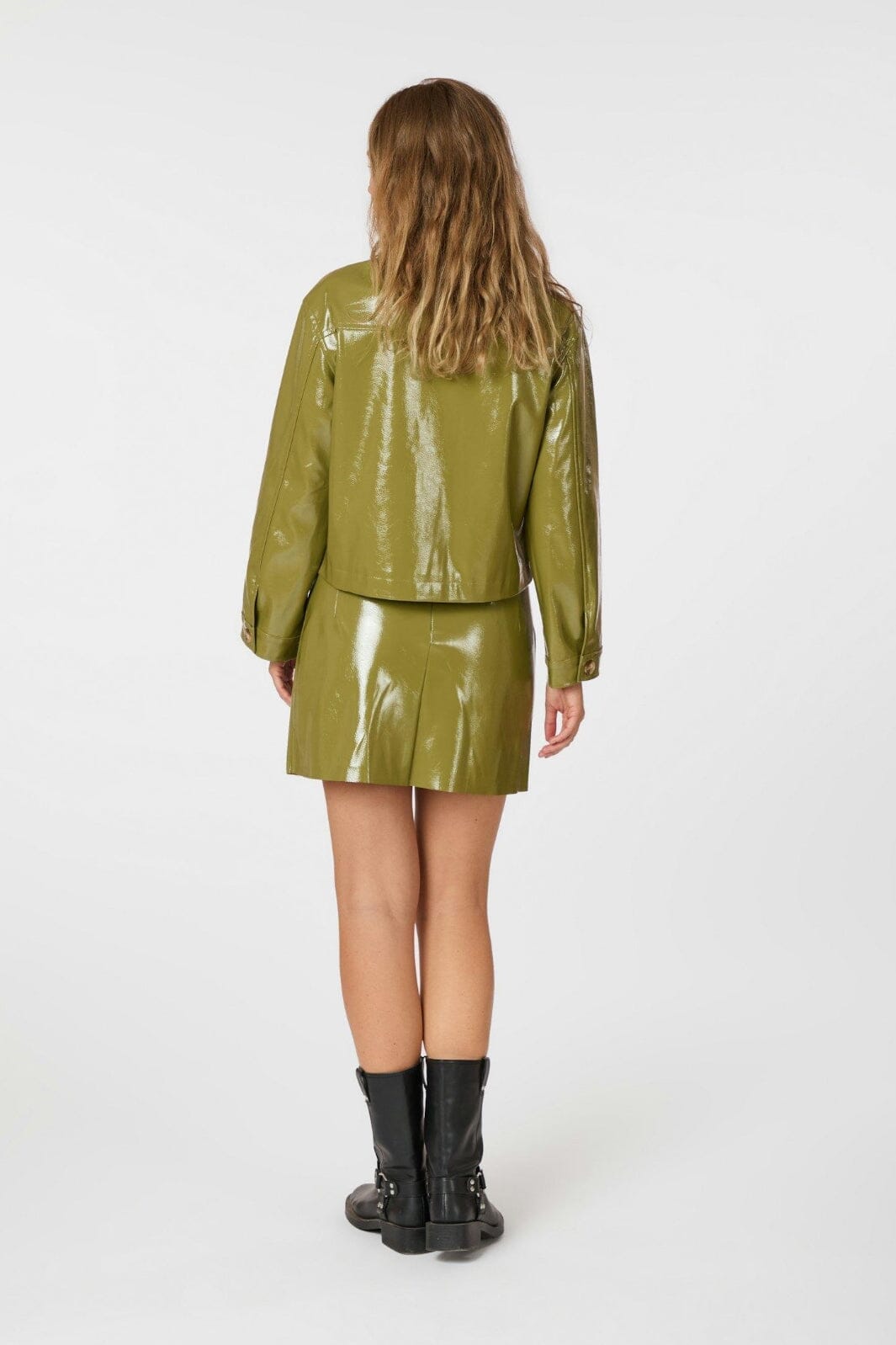 Neo Noir - Emilia Patent Jacket 164794 - 605 - Olive