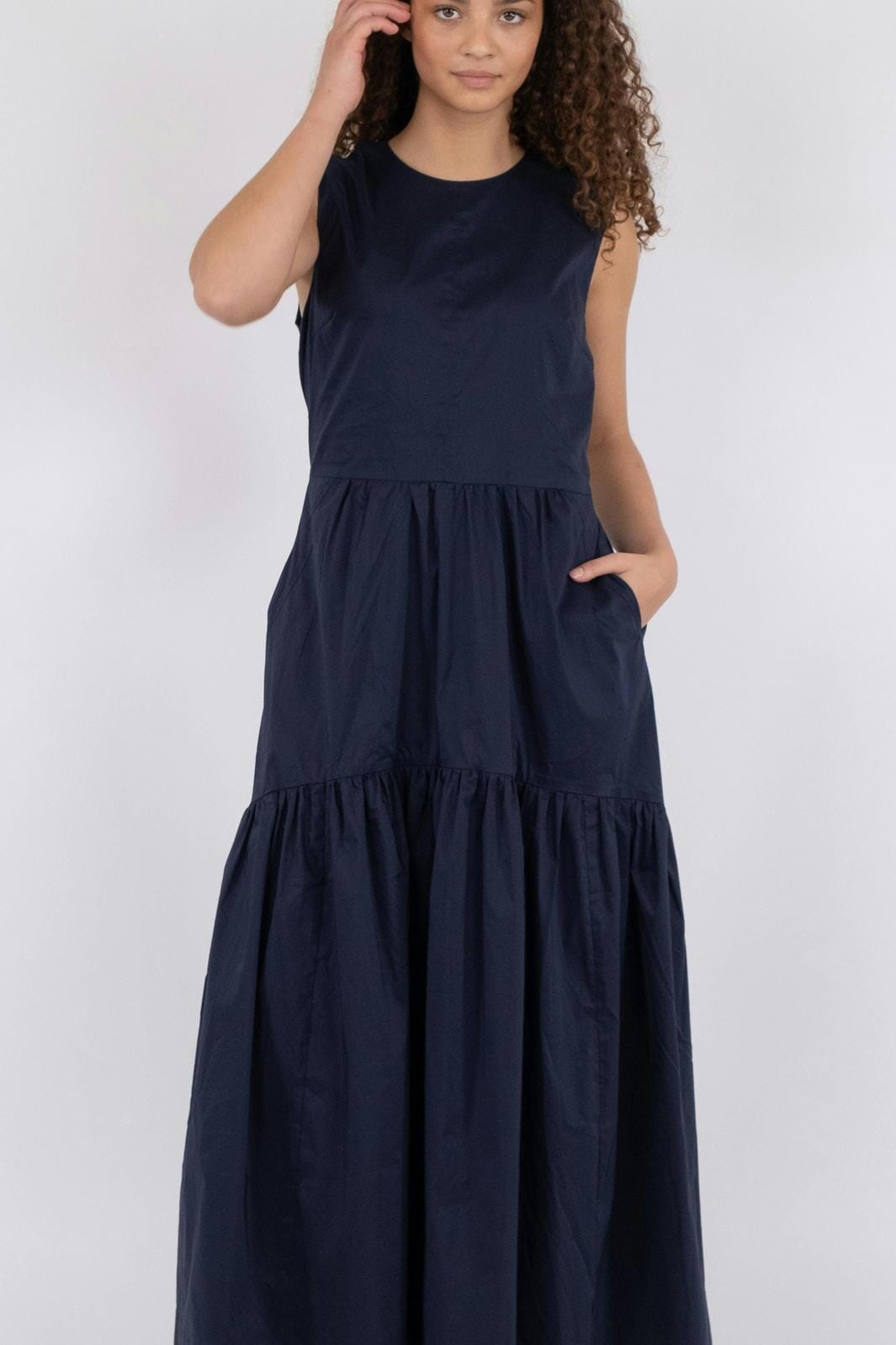 Neo Noir - Eysha Poplin Dress - Navy