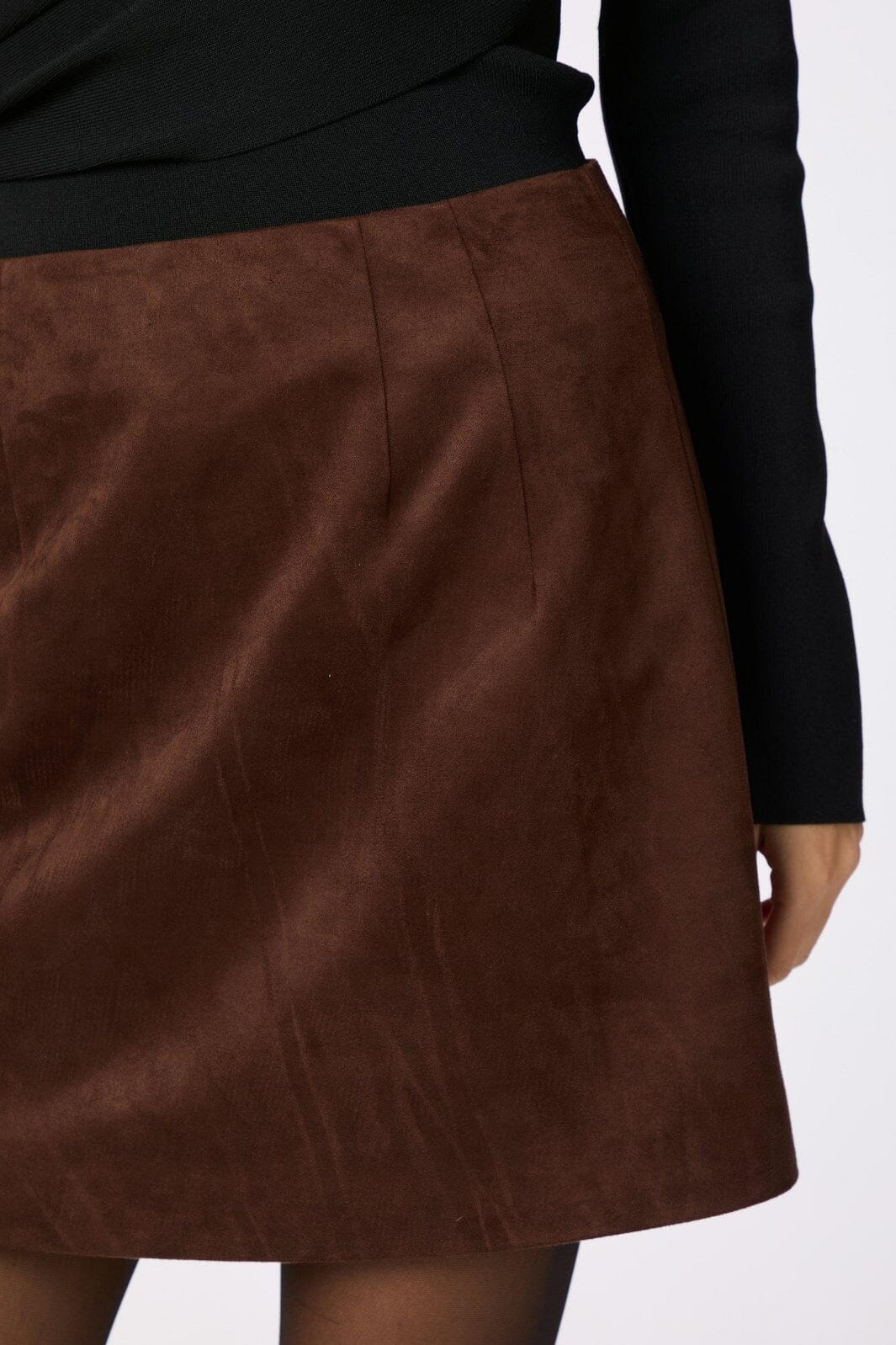 Neo Noir - Hemie Imitated Suede Skirt 165112 - 210 - Brown