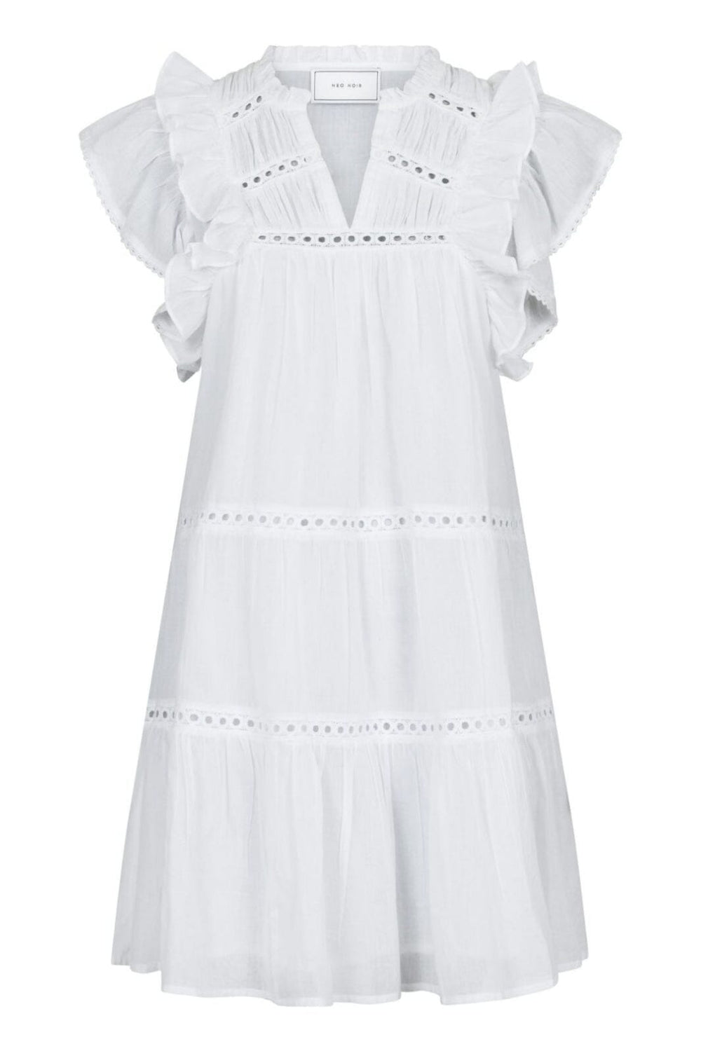 Forudbestilling - Neo Noir - Jamma S Voile Dress - White Kjoler 