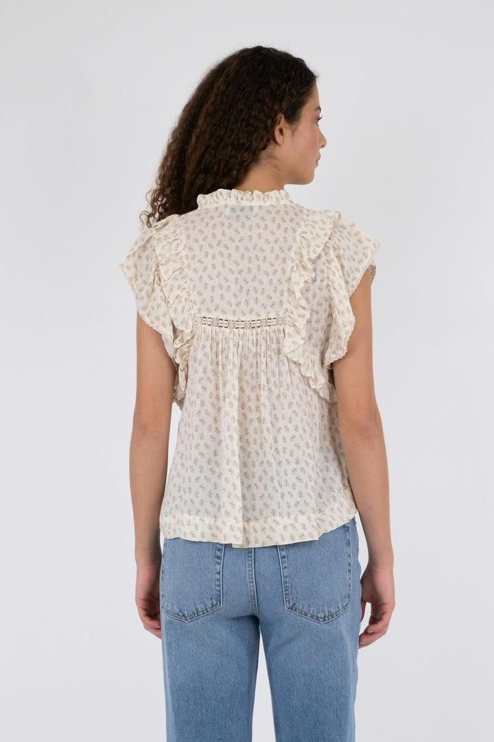 Neo Noir - Jayla Basic Blossom Top - Creme