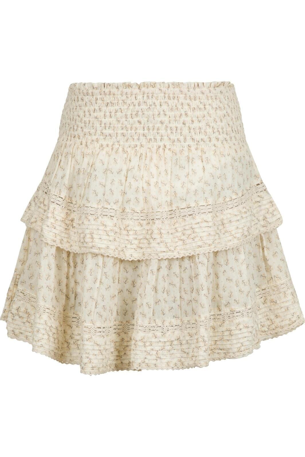 Forudbestilling - Neo Noir - Kenia Basic Blossom Skirt - Creme Nederdele 