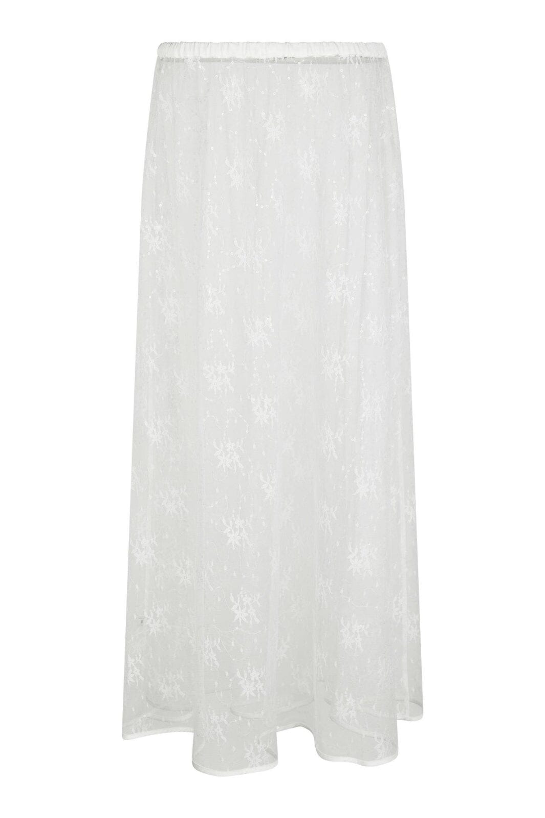 Forudbestilling - Neo Noir - Loreta Lace Sequins Skirt 164611 - 120 - White