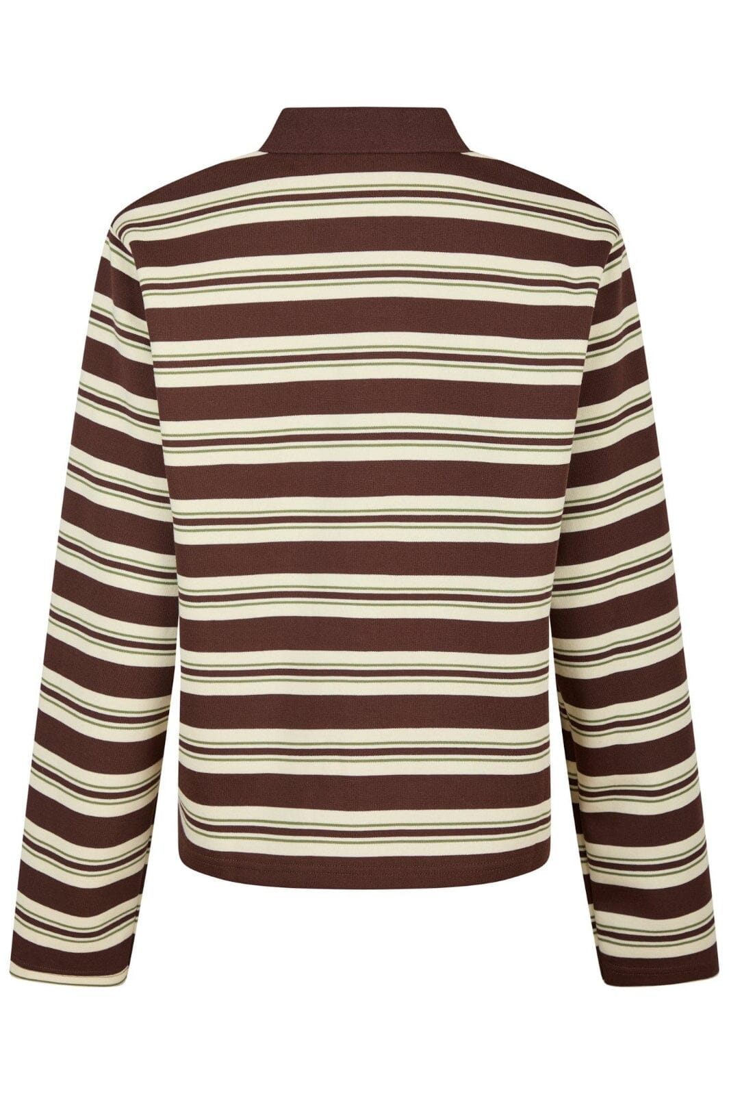 Forudbestilling - Neo Noir - Mala Stripe Polo Blouse 164074 - Brown Bluser 