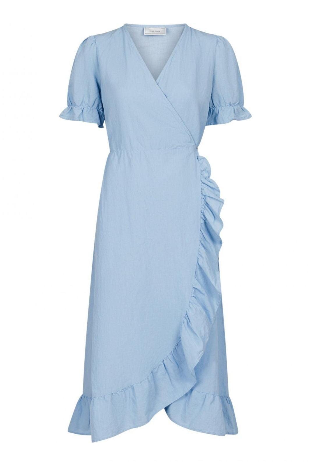 Forudbestilling - Neo Noir - Marietta Linen Dress - Light Blue Kjoler 