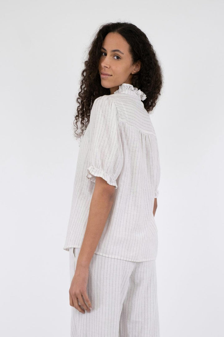 Neo Noir - Odesa Simple Stripe Blouse - Off White