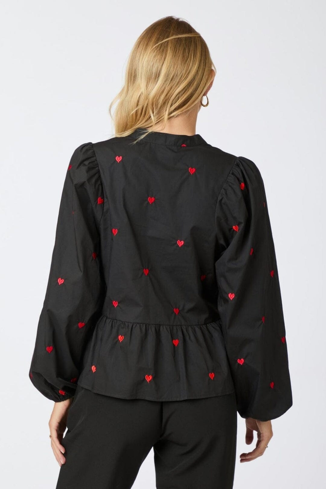 Forudbestilling - Neo Noir - Savoy Hearts Blouse - Black Skjorter 