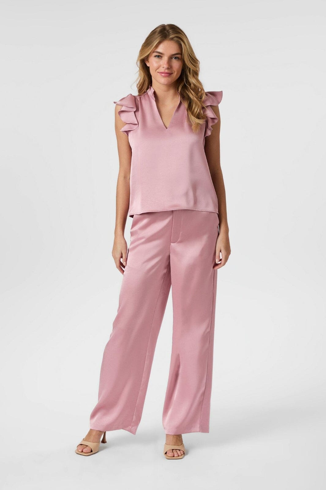 Neo Noir - Stella Heavy Sateen Blouse 162668 - 823 - Evening Rose