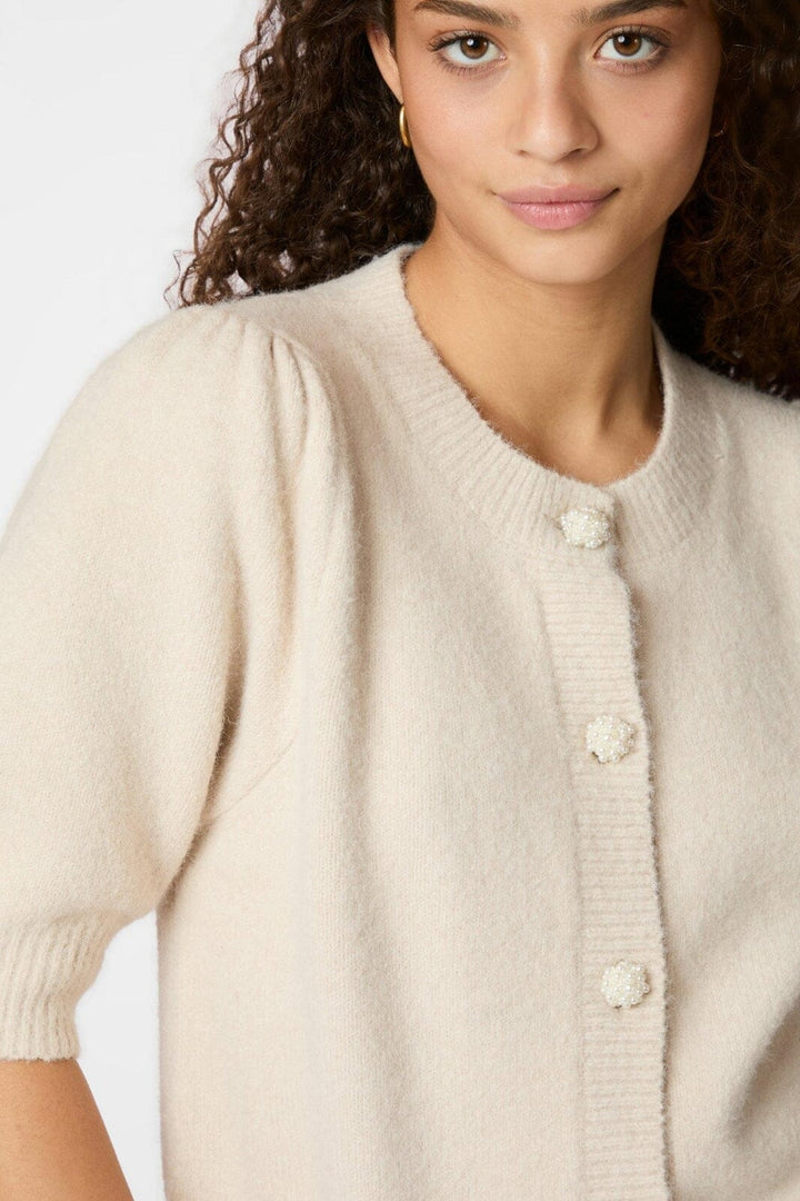 Neo Noir - Trudy Deco Knit Cardigan 164514 - 124 - Ivory