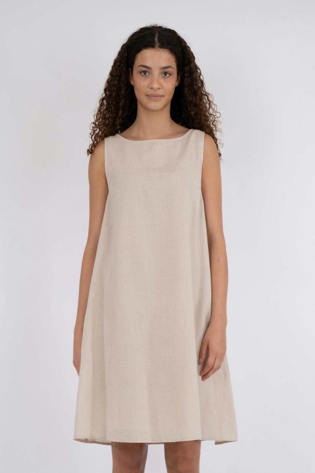 Neo Noir - Vallie Linen Dress - Sand